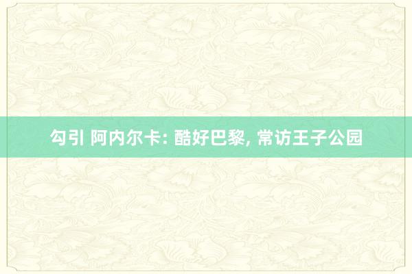 勾引 阿内尔卡: 酷好巴黎, 常访王子公园