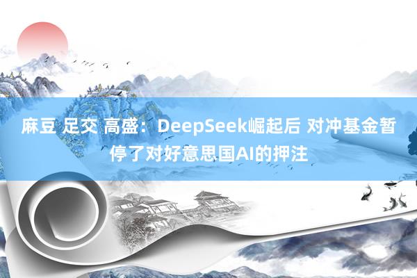 麻豆 足交 高盛：DeepSeek崛起后 对冲基金暂停了对好意思国AI的押注