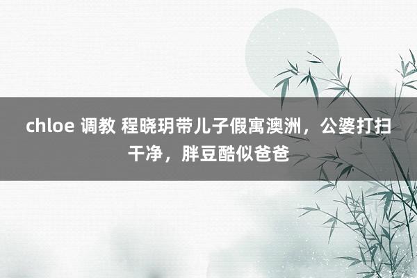 chloe 调教 程晓玥带儿子假寓澳洲，公婆打扫干净，胖豆酷似爸爸