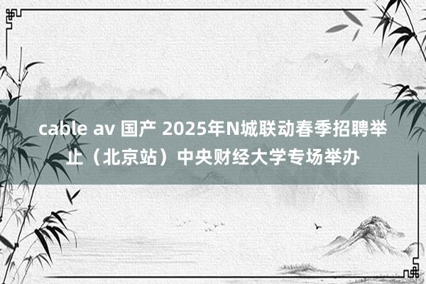 cable av 国产 2025年N城联动春季招聘举止（北京站）中央财经大学专场举办