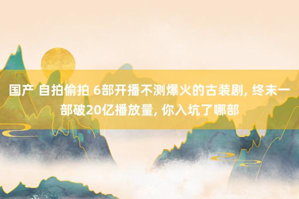 国产 自拍偷拍 6部开播不测爆火的古装剧， 终末一部破20亿播放量， 你入坑了哪部